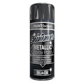 Paint Factory All Purpose Black Metallic Spray Paint 200ml Spray Paint